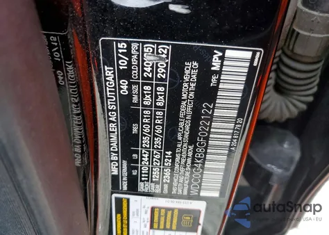 2016 Mercedes-Benz Glc 300 4Matic from USA, damaged, VIN WDC0G4KB8GF022122